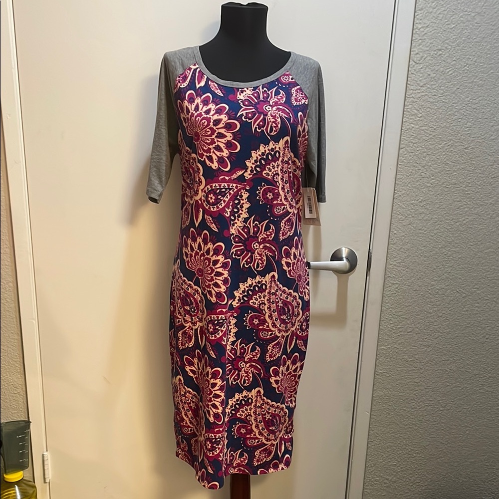 LuLaRoe Purple Pink Sheath Dress